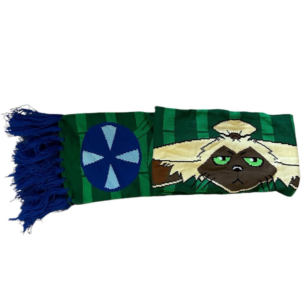 Avatar the Last Airbender scarf - green and blue scarf.